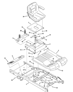 Part Location Diagram of 703-07730-0637 Cub Cadet Floor Pan Frame Support